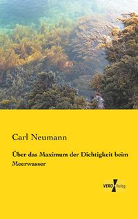 Produktbild: &Uuml;ber das Maximum der Dichtigkeit beim Meerwasser