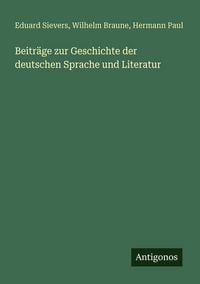 Produktbild: Beitr&auml;ge zur Geschichte der deutschen Sprache und Literatur