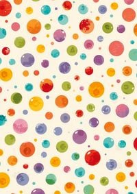 Produktbild: Notizbuch A4 kariert - Bunte Punkte / Konfetti - Geschenkidee