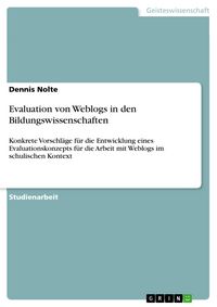 Produktbild: Evaluation von Weblogs in den Bildungswissenschaften