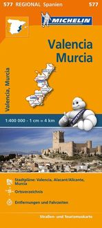 Michelin Valencia, Murcia. Straßen- und Tourismuskarte 1:400.000 Michelin