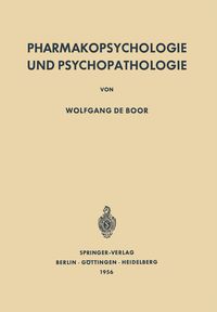 Produktbild: Pharmakopsychologie und Psychopathologie