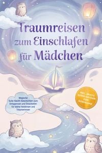 Produktbild: Traumreisen zum Einschlafen f&uuml;r M&auml;dchen: Magische Gute-Nacht-Geschichten zum Entspannen und Einschlafen f&uuml;r kleine Heldinnen und Tr&auml;umerinnen - inkl.