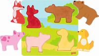 Bild vom Artikel Goki 57433 - Fühlpuzzle, Tiere, Holz, Puzzle, 4 Teile vom Autor 