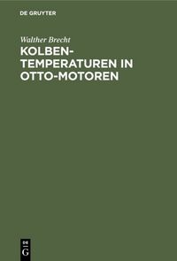 Produktbild: Kolbentemperaturen in Otto-Motoren