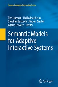 Produktbild: Semantic Models for Adaptive Interactive Systems