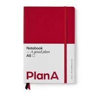 Produktbild: Notizbuch A5 Softcover Blanko Berry Red