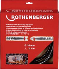 Produktbild: Rohrreinigungsspirale SMK L.2,3m Spiralen-D.16mm 3,0mm ROTHENBERGER