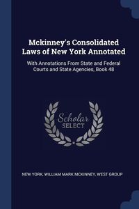 Produktbild: Mckinney's Consolidated Laws of New York Annotated: With Annotations From State and Federal Courts and State Agencies, Book 48