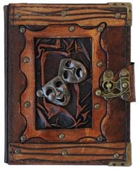 Bild vom Artikel Corvus A170304 - Notizbuch mit Ledereinband und Metallverschluss, Motiv Theater, Blankopapier, Maße: 12x15cm vom Autor 