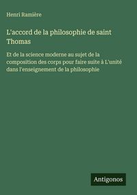 Produktbild: L'accord de la philosophie de saint Thomas