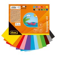 Produktbild: Idena Tonpapier 150g/m&sup2; 2x12 Farben DIN A4