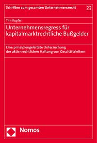 Produktbild: Unternehmensregress f&uuml;r kapitalmarktrechtliche Bu&szlig;gelder