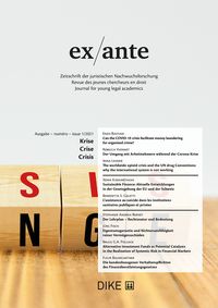 Produktbild: Ex/ante 1/2021 Krise