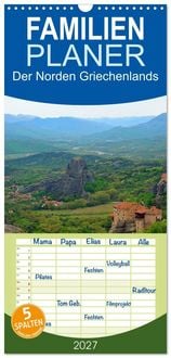 Produktbild: Familienplaner 2027 - Der Norden Griechenlands mit 5 Spalten (Wandkalender, 21 x 45 cm) CALVENDO