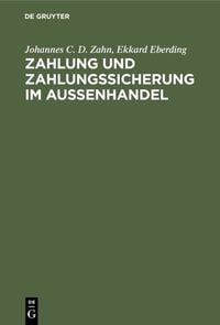 Produktbild: Zahlung und Zahlungssicherung im Au&szlig;enhandel