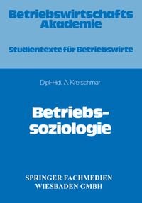 Produktbild: Betriebssoziologie