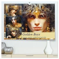 Produktbild: Golden Boys. Feminin, sinnlich, verf&uuml;hrersich und sch&ouml;n (hochwertiger Premium Wandkalender 2026 DIN A2 quer), Kunstdruck in Hochglanz