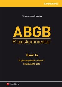 Produktbild: ABGB Praxiskommentar - Band 1a, Erg&auml;nzungsband zu Band 1