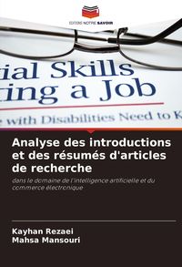 Produktbild: Analyse des introductions et des r&eacute;sum&eacute;s d'articles de recherche