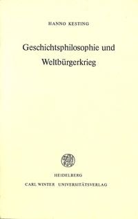 Produktbild: Geschichtsphilosophie und Weltb&uuml;rgerkrieg