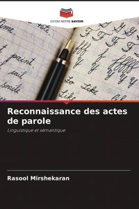 Produktbild: Reconnaissance des actes de parole