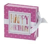 Produktbild: Geschenkschachtel mit Band 10 x 10 cm Happy Birthday