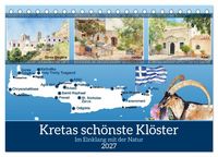 Produktbild: Kretas sch&ouml;nste Kl&ouml;ster (Tischkalender 2027 DIN A5 quer), CALVENDO Monatskalender
