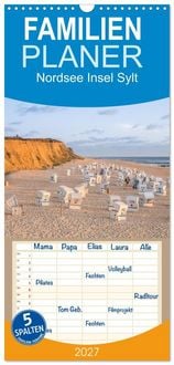 Produktbild: Familienplaner 2027 - Nordsee Insel Sylt mit 5 Spalten (Wandkalender, 21 x 45 cm) CALVENDO