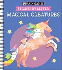 Produktbild: Brain Games - Sticker by Letter: Magical Creatures (Sticker Puzzles - Kids Activity Book)