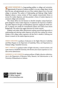 Produktbild: Braxton, J: Understanding and Reducing College Student Depar
