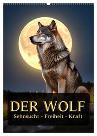 Produktbild: Der Wolf - Sehnsucht Freiheit Kraft (Wandkalender 2026 DIN A2 hoch), CALVENDO Monatskalender