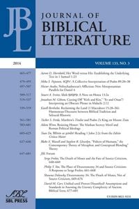 Produktbild: Journal of Biblical Literature 133.3 (2014)