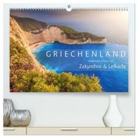 Produktbild: Griechenland - Malerische K&uuml;sten auf Zakynthos und Lefkada (hochwertiger Premium Wandkalender 2026 DIN A2 quer), Kunstdruck in Hochglanz