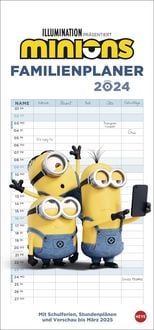 Bild vom Artikel Minions Familienplaner 2024. Familienkalender mit 5 Spalten. Wandkalender mit Schulferien und Stundenplänen. vom Autor 