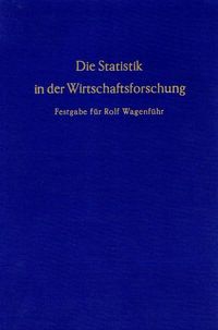 Produktbild: Die Statistik in der Wirtschaftsforschung.