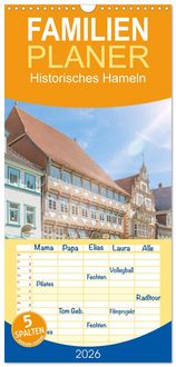Produktbild: Familienplaner 2026 - Historisches Hameln mit 5 Spalten (Wandkalender, 21 x 45 cm) CALVENDO