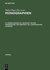 Produktbild: Gimmeldingen, Kr. Neustadt an der Weinstra&szlig;e. Mutterstadt, Kr. Ludwigshafen am Rhein