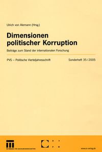 Bild vom Artikel Dimensionen politischer Korruption vom Autor Michael Kreile