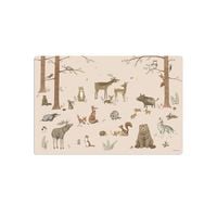 Produktbild: Scriptum Schreibtischunterlage f&uuml;r Kinder Waldtiere Woodland rose - 60 x 40 cm, aus premium Vinyl