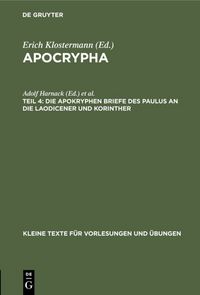 Produktbild: Die apokryphen Briefe des Paulus an die Laodicener und Korinther