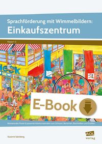Produktbild: Sprachf&ouml;rderung mit Wimmelbildern: Einkaufszentrum