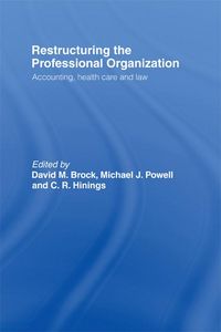 Produktbild: Restructuring the Professional Organization