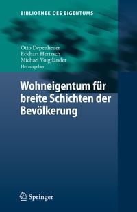 Produktbild: Wohneigentum f&uuml;r breite Schichten der Bev&ouml;lkerung
