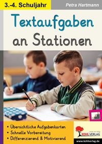Produktbild: Textaufgaben an Stationen / Klasse 3-4