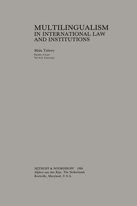 Produktbild: Multilingualism in International Law and Institutions