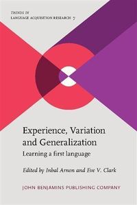 Produktbild: Experience, Variation and Generalization