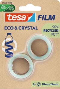 Bild vom Artikel TESA® Klebeband Film eco & crystal ecoLogo®, 19 mm x 10 m 2 Rollen Blisterpackung vom Autor 