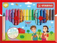 Produktbild: STABILO Filzstift mit Kappenring- Cappi, 18er Pack - mit 18 verschiedenen Farben