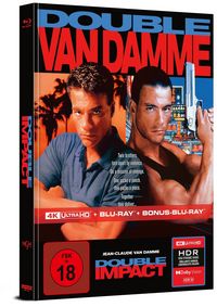 Produktbild: Geballte Ladung &ndash; Double Impact - Limitiertes Mediabook - Cover B (4K Ultra HD + Blu-ray + Bonus-Blu-ray)